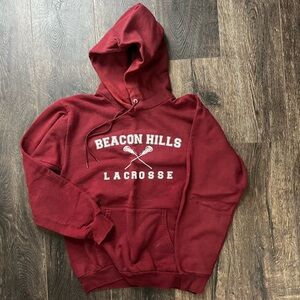 Beacon Hills Lacrosse Maroon Hoodie